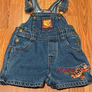 Disney Winnie the Pooh Hundred Acre Collection Blue Denim Shortalls